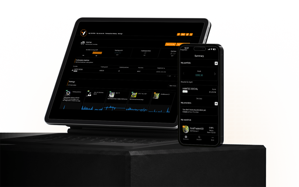 The VAST CRM onboarding queue open on a laptop with the mobile app beside it